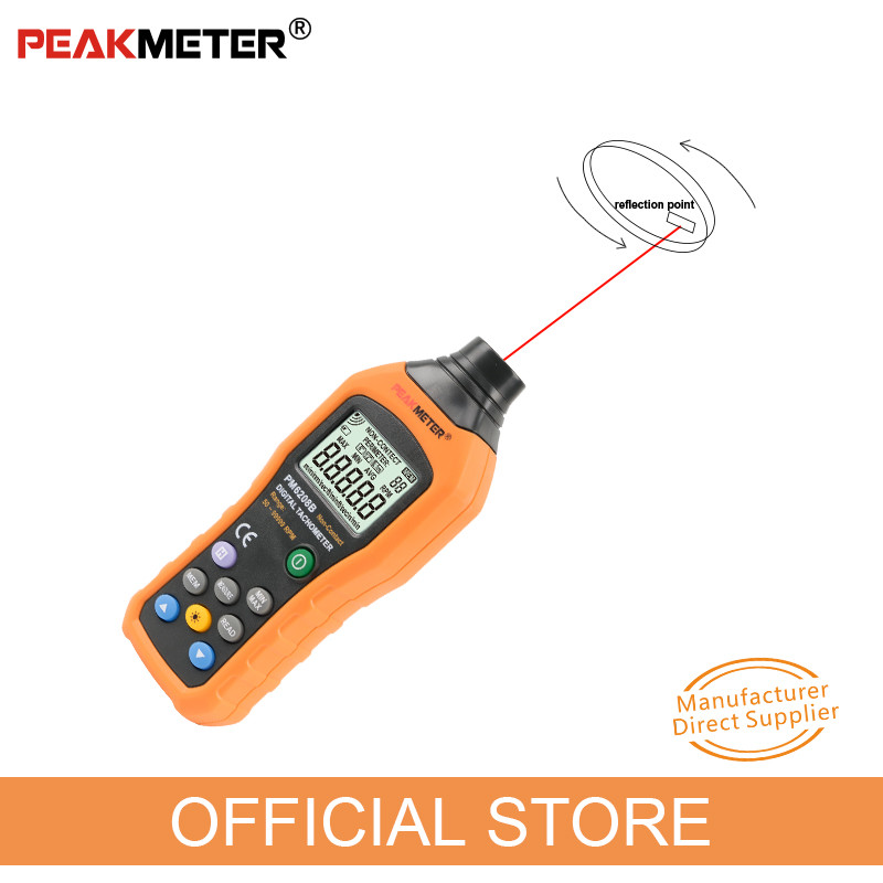 Digital Laser Tachometer Rpm Meter , Rotation Speed Tester Handheld Tachometer Rpm Meter