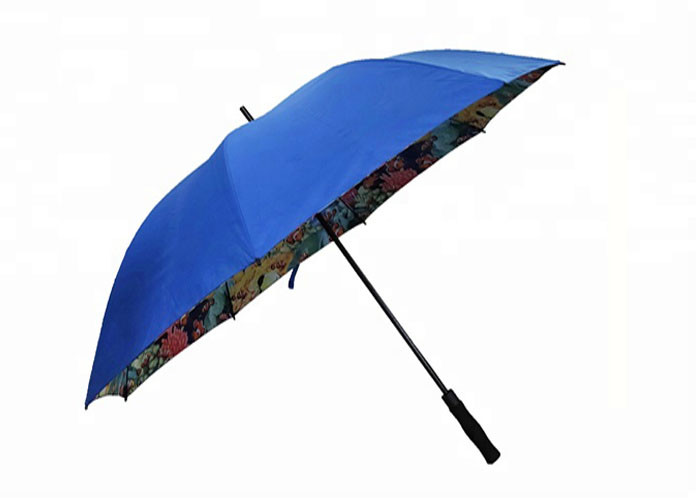 30 Inches Double Layer Golf Umbrella Solid Outsider Full Color Printing Inside Layer