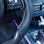 Genuine Leather Steering Wheel Car Carbon Fiber For Volkswagen