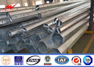 Quality AWS D1.1 Galvanized Tapered Steel Pole Metal Telephone Transmission Pole wholesale