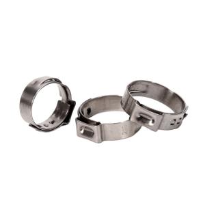 Quality ZINC Finish Stainless Steel 7mm Bandwidth Iron Single Ear Hose Clamp for Galvanized Steel Pipes in Food Beverage Industry wholesale
