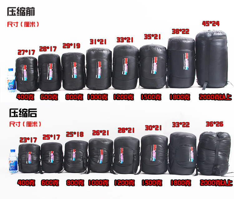 3 Season Waterproof Outdoor Sleeping Bag for Camping Customized Logo Fabric Mummy Pcs