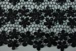Chemical lace with Red/Pink /Orange Color + Embroidery 3 mm Sequin Lace Fabric