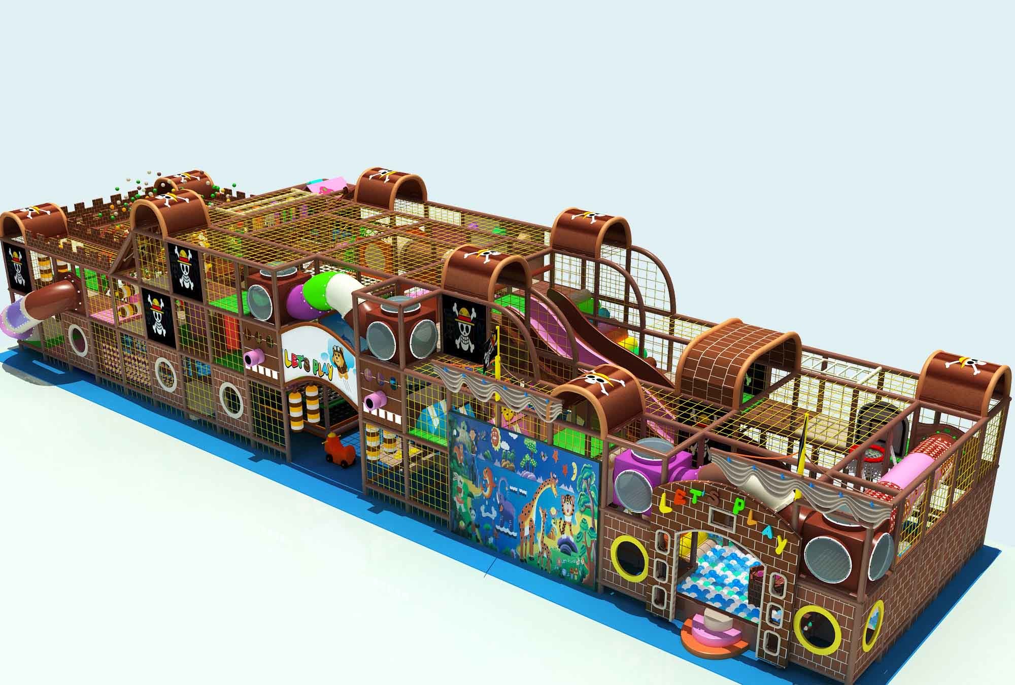 pirate ship theme indoor playground ball pit large play structure inside play for toddlers