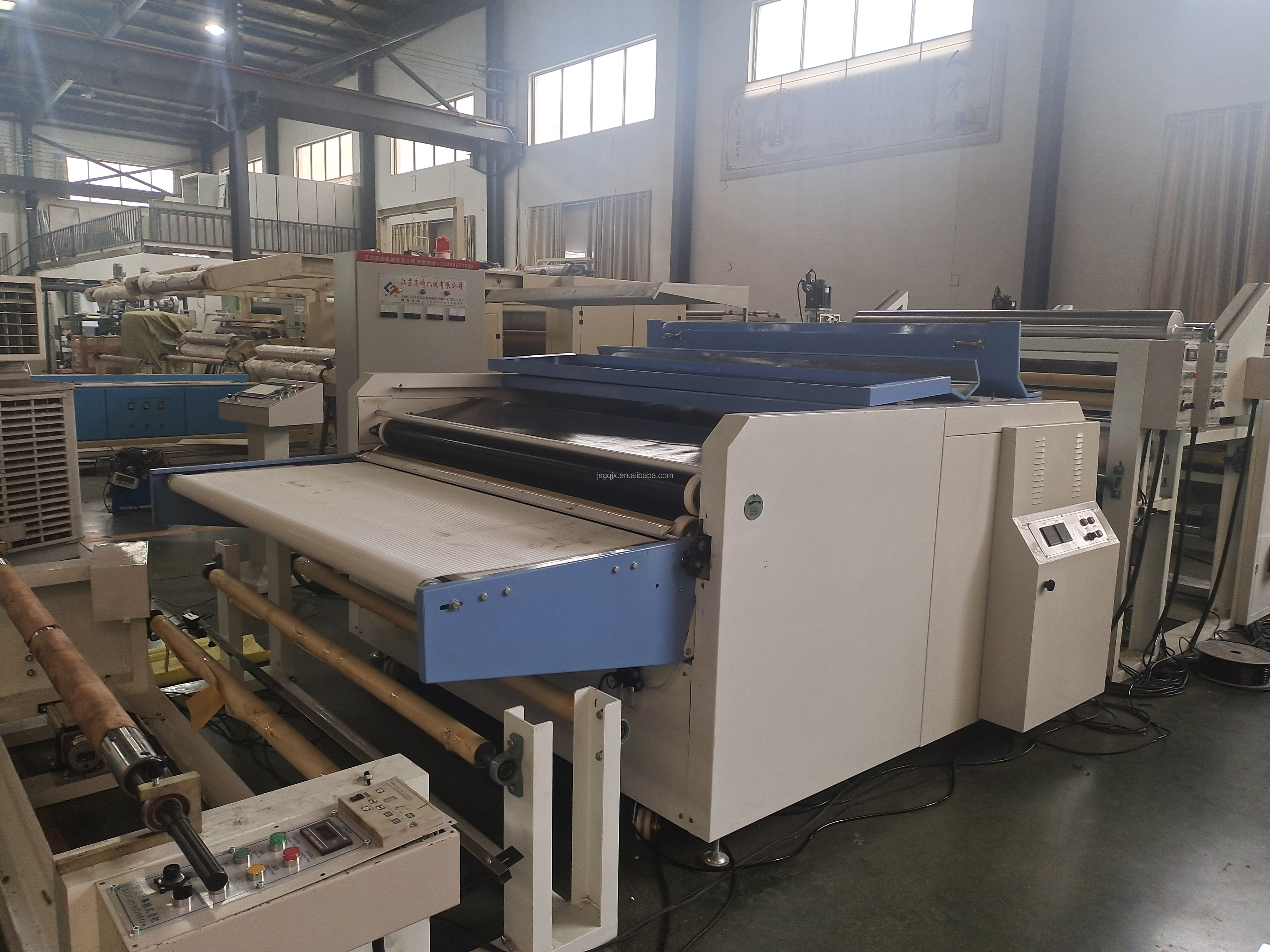 1200mm Cooling Zone Flatbed Laminator Machine 2022 Model for Silicone Roller Lamination