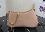 Pink Single Shoulder 25.5x15.5x4cm Underarm Chain Bag Big Capicity For Women