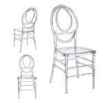 Rental Wedding Banquet Chair Stacking Plastic Transparent Clear Phoenix Chair