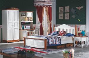 Quality teenagers solid wood 1.2m bed room set wholesale