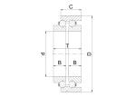 BD130-1SA excavator bearing angular contact ball bearing 130*166*31mm