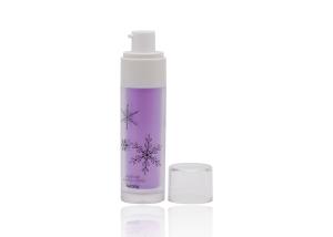 Quality 50ml Frosted Purple Cream Spray Bottle Half Cap With Black Silk Screen Printing wholesale