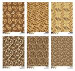 Brown Polypropylene PVC Commercial Flooring Shaggy Striped Cut Pile
