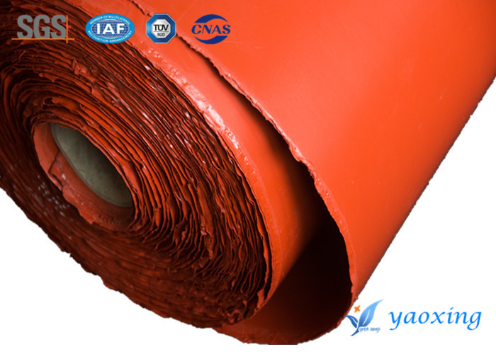 Red Silicone Coated Fiberglass Fabric For Fire Prevention Works