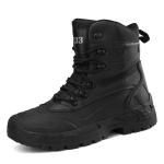 Waterproof Tactical Safety Shoes Grey Slip Resistant Combat Boots For Hiking