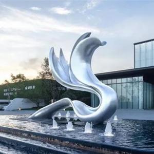 Quality Landscape Stainless Steel Sculptures Polished Outdoor Mirror Sculpture wholesale