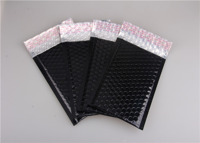 Quad Seal Light Green Metallic Bubble Mailers 265x360mm #I Plastic Shock Resistance for Promotion