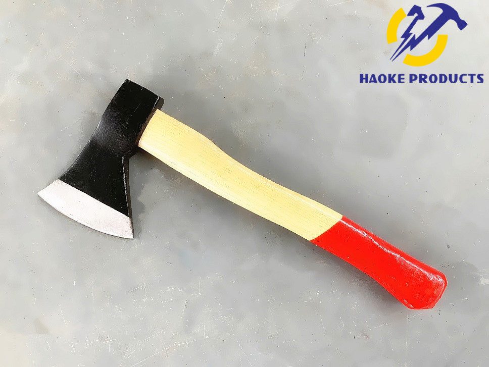 600G Size Forged Carbon Steel Axe With Red Color Wooden Handle (XL0133-8)
