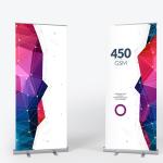 Standard Size Trade Show Retractable Banners Polyester Fabric Lightweight
