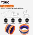 NBR POM Hydraulic Compact Combined Piston Seals YOUCHANG KDAS