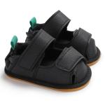 Summer 2019 hot PU Leather Rubber sole 0-2 years prewalker baby sandals leather