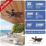 Home Hotel Office 52 Inch 100% Copper Motor 3 ABS Blades Ceiling Fan Lamp with
