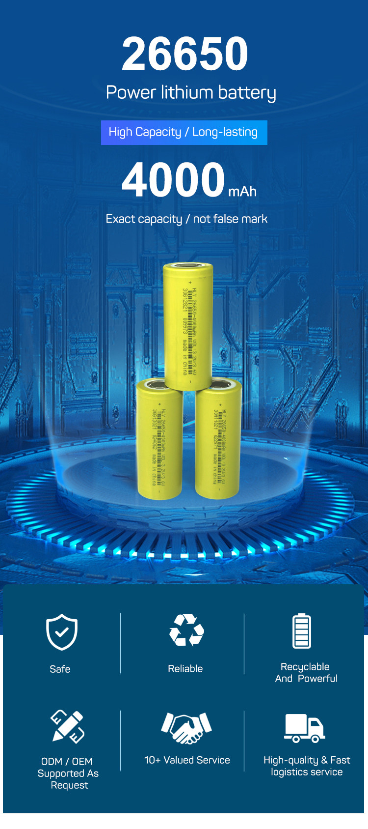 E Bike Lifepo4 Battery Cell 4000mAh 26650 3.2v High Capacity Li Ion rechargeable Battery
