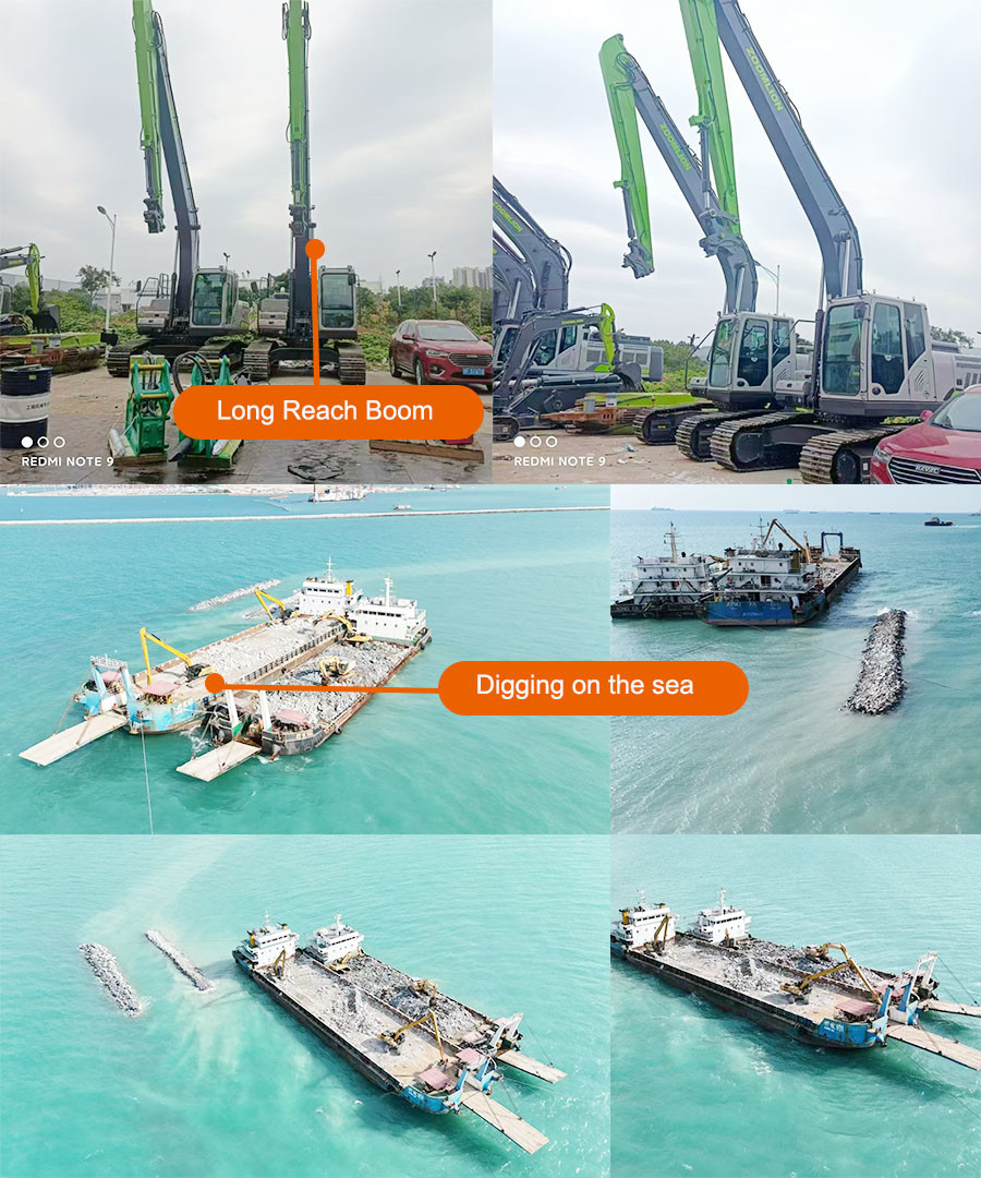Q355B 18M CAT HITACHI KOMATSU SANY Long Reach Boom For Excavator