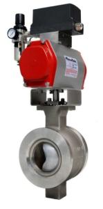 Quality V Shape Notch Industrial Control Valves , Flanged Segmented Ball Valve wholesale