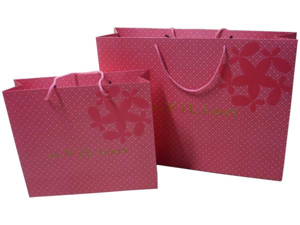 OEM Recyclable Ayilian Pink 210g Artpaper Shopping Bag, Paper Carrier Bags