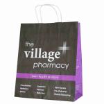 Eco Friendly Pharmacy Paper Bag SOS Carrier Bags OEM