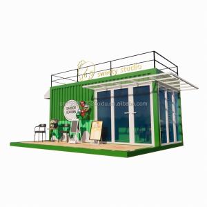 Quality 50/75/100mm Wave Sandwich Panel Wall 20ft Portable Container Clothing Store Prefabricated Mobile Store Pop Up Retail Store wholesale
