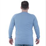 Knitted 7oz Interlock Fire Retardant Long Sleeve Shirts EN61482-2 Light Blue