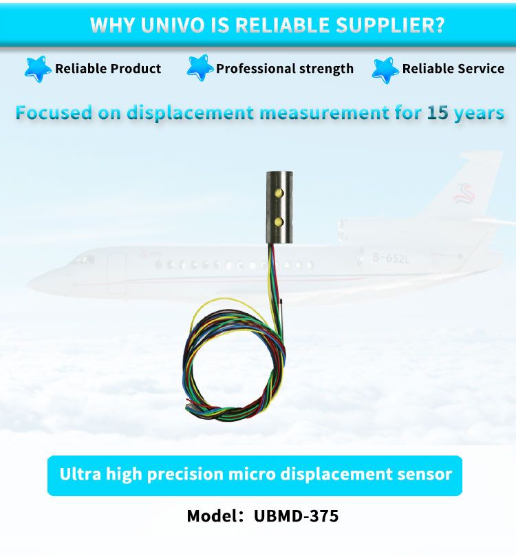 304/316L UNIVO LVDT High Precision Micro Displacement Motion Position Sensor 24VD/3Vrms