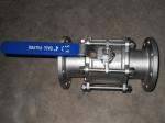 4 Inch CF8M Flanged Ball Valve , Anti - Static 3 Way ISO 5211 Ball Valve