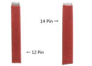Quality Flat Manual Tattoo Needles 12 14 Pins Microblading CE Certificate wholesale
