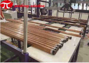 Quality Auto Labeling Copper Tube Carton Wrapping Packaging Machine End Sealing Copper Coil Packing Line wholesale