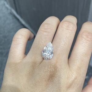 Quality 6.34Carat Pear Loose Lab Grown Diamonds Cultivated Diamond Rings VS1 wholesale