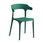 Waterproof Plastic Stacking Dining Chairs Colorful Green Plastic Dining Chairs
