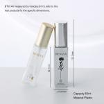 Clear Glass Perfume Bottle Cosmetic Packaging Gold Threaded Cap 50ml