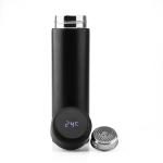 500ml Black Double Wall Insulated Custom Vacuum Smart Thermos Water Bottle with