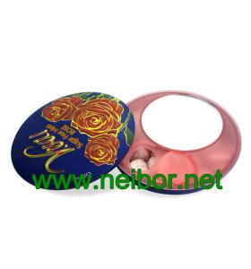 Quality Food grade round mint tin box with plastic dispenser and mirror wholesale