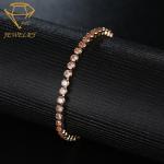 CCT 6.7" Copper Women's Diamond Tennis Bracelets For Anniversary