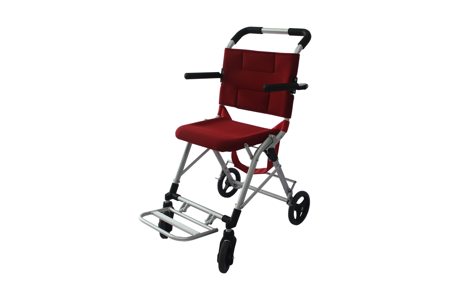 120kg Best Lightweight Folding Wheelchair Caterpillar Type Aluminum Alloy 600mm