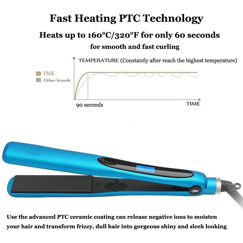 29-42W Straightening Curling Iron Ceramic Flat Iron Hair Straightener