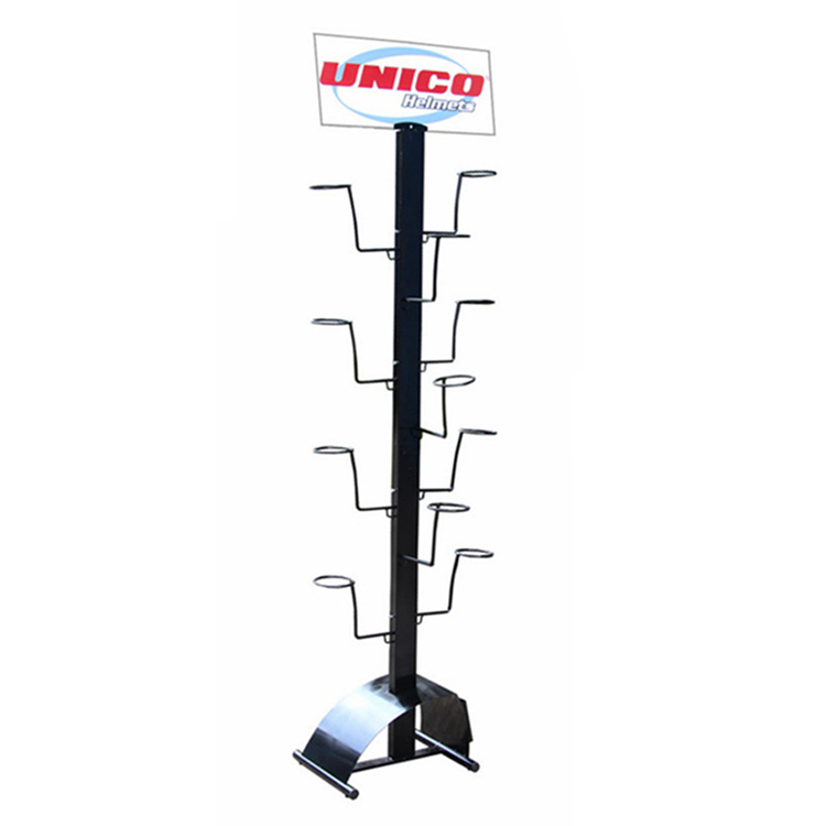 Demountable Clothing Display Racks Football Helmet Display Stand Metal For Stores
