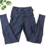 Quick Dry Full Seat Silicone Breeches Navy Blue Children's Equestrian Training