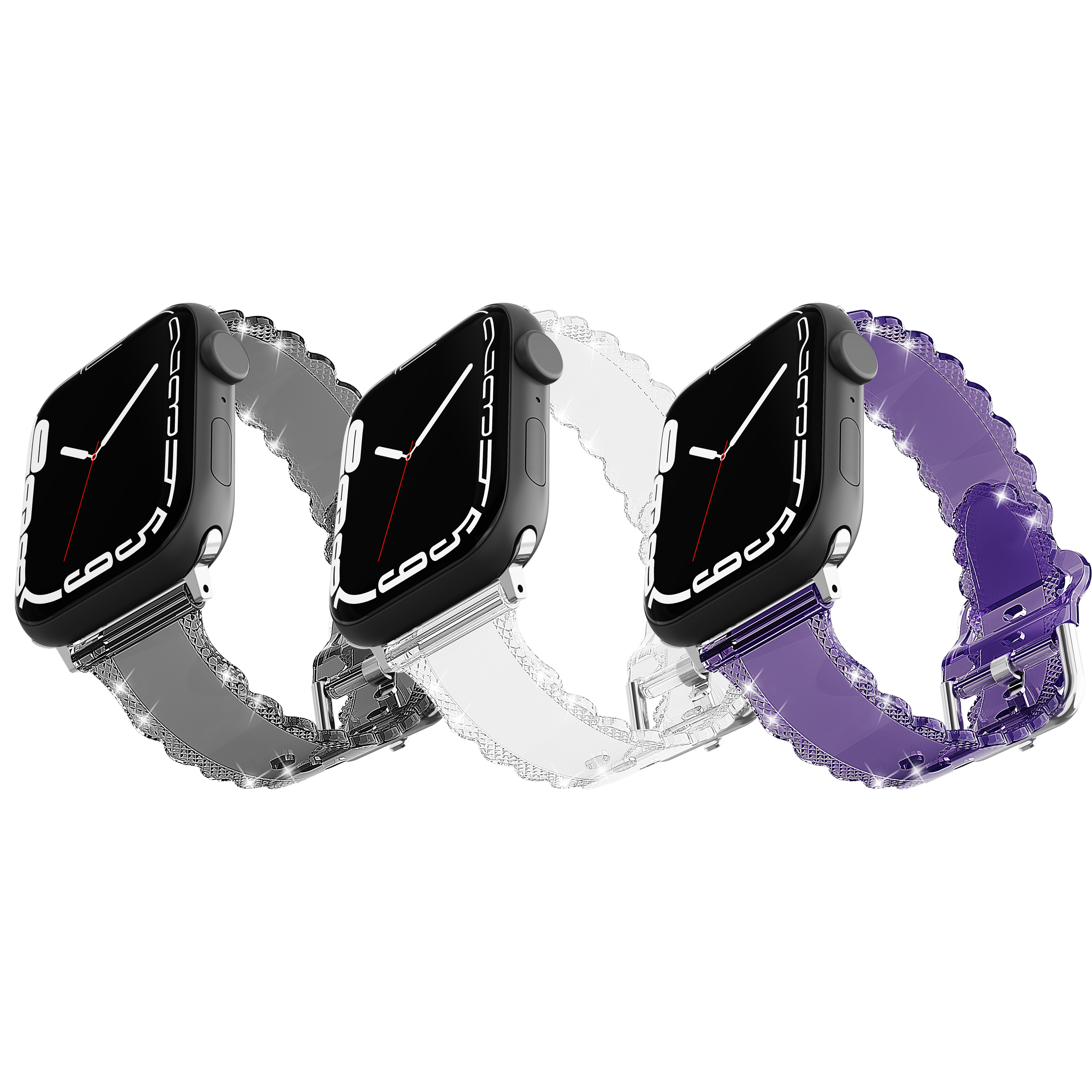 6 Colors Soft and Comfortable Silicon Watch Strap for Apple Watch Series 7 41mm 45mm