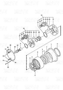 Quality VOE14528733 Custom Color Steel Excavator Planetary Final Drive Reducer Catalog with Bolt on Installation EC210B wholesale