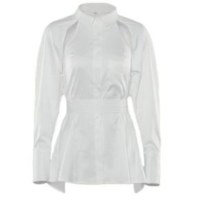 Quality Small Quantity Garment Manufacturer Women'S Long Sleeve Shirt Back Hollowed Out Lace Up Top wholesale