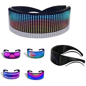 APP Control Programmable LED Glasses 700mAh Battery Multi Languages