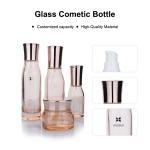100ml 120ml Pink Transparent Lotion Bottle Skincare In Glass Packaging